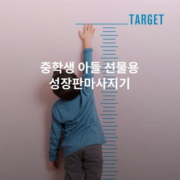 중학생 아들 선물용 성장판마사지기